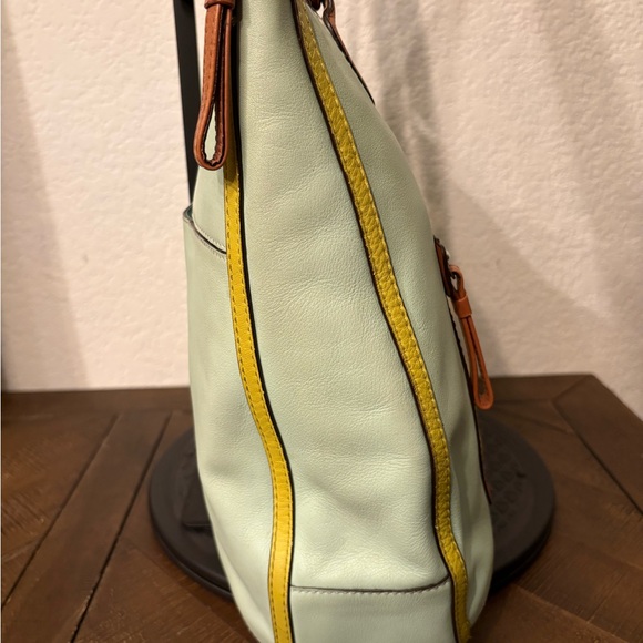 Coach Poppy Hallie Vintage Leather Tote - Picture 2 of 10